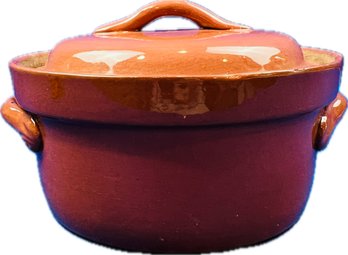 Terra-Cotta Stoneware Covered Casserole