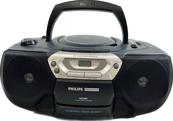 Phillips Magnavox CD AM FM  Radio Cassette Player Recorder Az1005 Boom