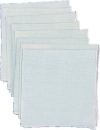 Linen Napkins With Contrasting White Surge Finished Borders