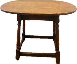 William & Mary Style Tavern Table With Trestle Base