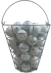 Stainless Steel Golf  Ball Basket With Golf Balls