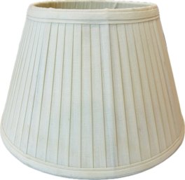 Linen Pleated Lamp Shade -  Approx. 9' Height X 13' Width - Neutral Color