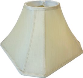 Silk Lamp Shade-  Approx. 11' Height X 17' Width - Ecru Neutral Color