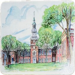 Dartmouth University Coaster With Cork Backing - Baker Hall