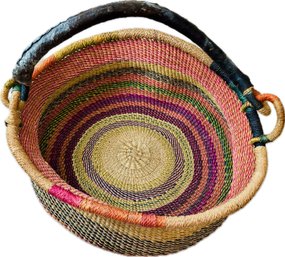 Woven Basket With Handle