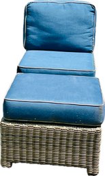 Rattan Outdoor Chairs, Ottoman And Cushions