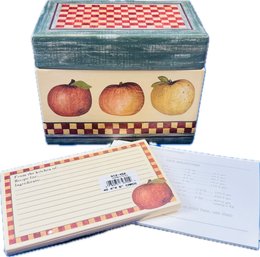 Recipe Box With Recipe Cards & Baking Card Guides