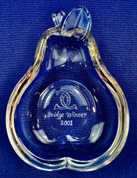 Colony Club Glass Trinket Dish Bridge Trophy