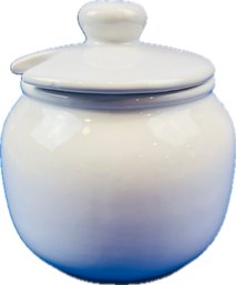 White Ceramic Condiment Jar
