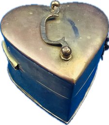 Heart Shaped Brass Trinket Box