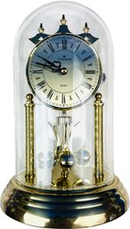 Vintage Mantel Clock With Glass Dome - Signed 'Junghans'