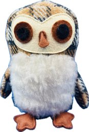 Vintage 'Brendatoys' Plush Collectible Stuffed Owl - Signed 'Brendatoys Made In England Creative Playthings'
