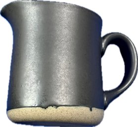 Original 'Gordon Martz'Mid Century Studio Pottery Pitcher - Gun Metal Glaze Over Stoneware - Incised Signature