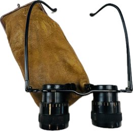 Vintage German Bosch Sportsman Spectacle Binoculars - Signed 'Bosch Olympia Germany' With Vintage Leather Case