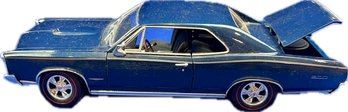 1966 Pontiac GTO Fontaine Blue Metallic 1/87 (HO) Scale Diecast Model Car 87PG66001