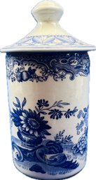 English Spode Porcelain Spice Jar - Signed 'Blue Room' Collection