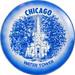 Vintage Chicago Water Tower Souvenir Plate