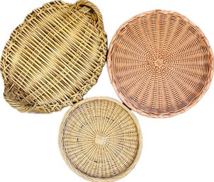 Wicker And Rattan Serving Trays