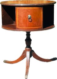 Regency Style Revolving Bookcase Drum Table