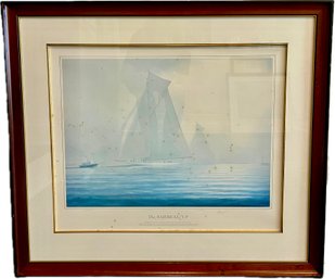 Americas Cup Poster - 1903 Reliance Shamrock III - Signed H Thompson