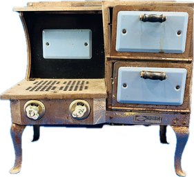 Amazing Antique Miniature Electric Stove & Double Ovens - Signed 'Metal Ware Corp' - Great Survivor!!