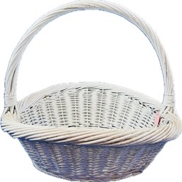 Large White Wicker Basket