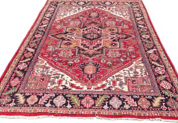 Wool Heriz Rug  - Roughly 10 Ft X 6 1/2 Ft