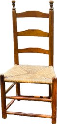 Antique 19th Century New England Ladderback Side Chair