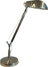 Brushed Chrome Adjustable Desk Lamp