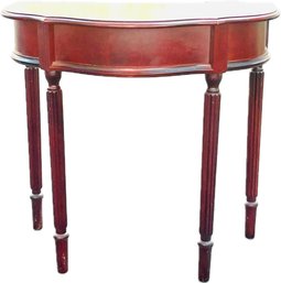 Demilune Table With Reeded Legs