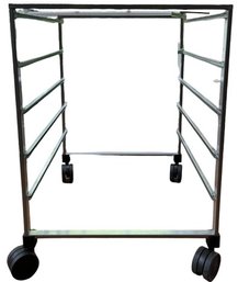 Container Store Cart - Roller Wheels - 18 Inches Wide X 21 Inches Deep X 24 1/4 Inches High