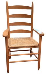 Shaker Style Slat Back With Rush Seat