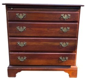 Chippendale Style Dresser With Bracket Feet, Brass Pulls, & Pull-out Extension Surface