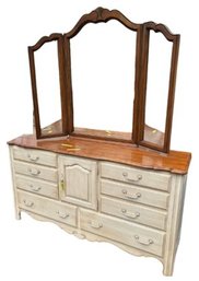 Ethan Allen Dresser And Mirror