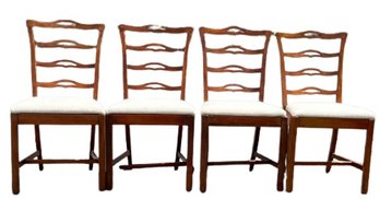 Chippendale Style Ladder Back Dining Chairs