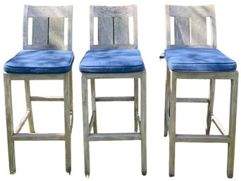 Three Summer Classics Bar Chairs - Teak Wood