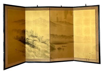 Chinese Screen  -76 X 36 Inches - Folds Into 4 Panels