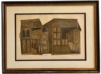 Framed Lithograph - Signed 'A. Martin Friedman '73 - Artist's Proof - Calle Antigua'