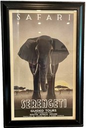 Framed Serengeti Safari Poster - 20.5 Inches Wide X 30.5 High