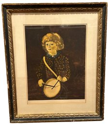 Andre Derain Hand Numbered Lithograph - 'Little Girl With Drum'