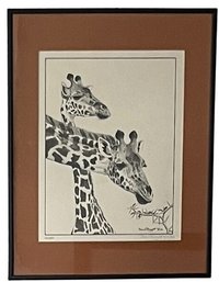 Giraffes By David Bygott, 1981 - Limited Edition 328/500 - Framed Print