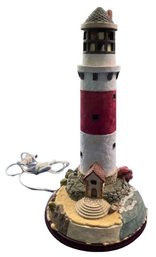 Wooden Lighthouse With Electrical Lights