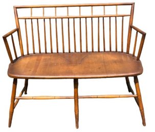 Vintage Windsor Birdcage Bench - Maple Wood