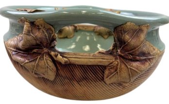 Vintage Terrahima Pottery Bowl With Open Work Handles