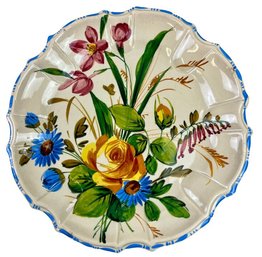 Handpainted Plate - Made In Italy - Signed And Numbered - 10 Inch Diameter