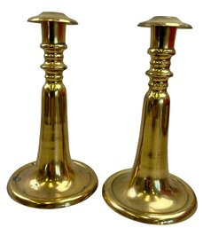 Vintage Brass Candlesticks. - 8 Inches Tall