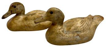 Pair Of Hand Carved Ducks