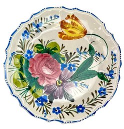 Handpainted Plate - Made In Italy - 10 Inch Diameter