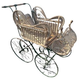 Classic Wicker Baby Buggy