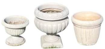 3 Plastic Outdoor Planters